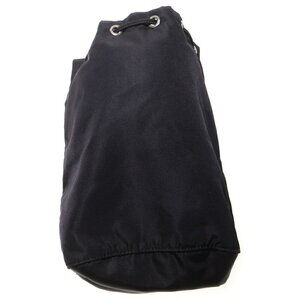 Prada Drawstring Nylon Handbag Black Pouch